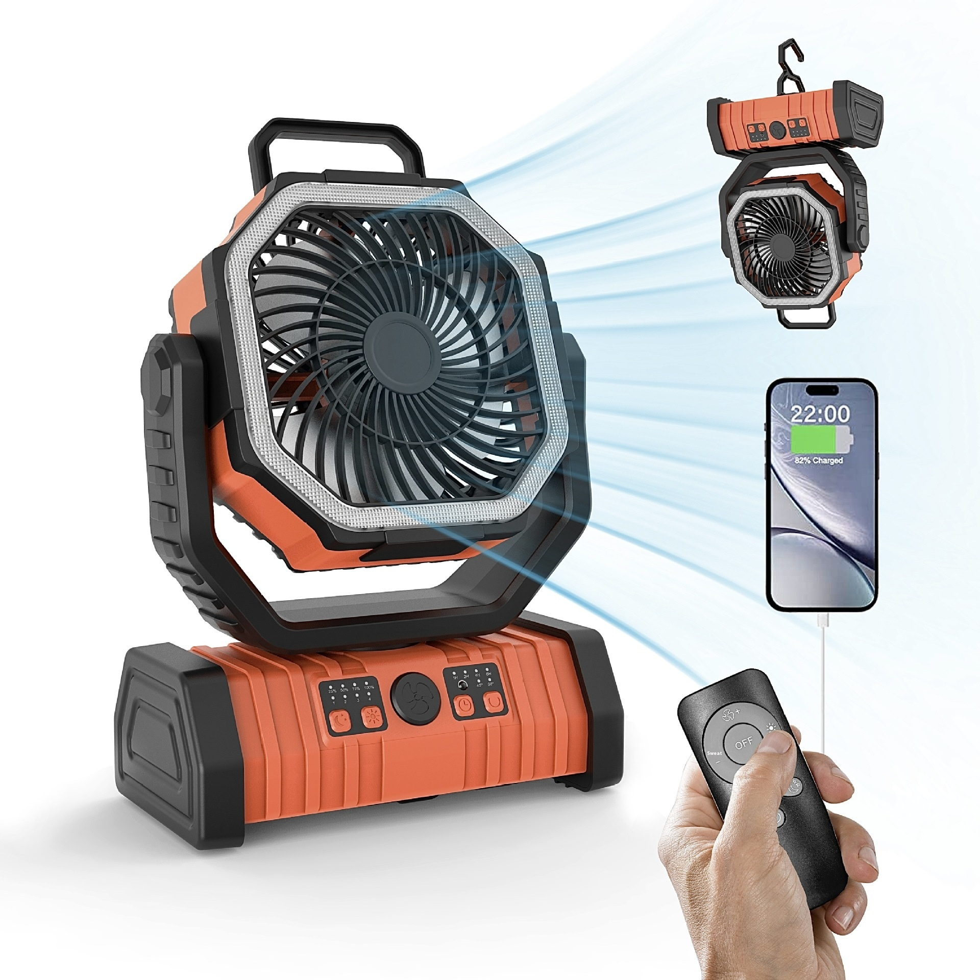 Outdoor Household Power Bank LED Light Camping Fan - HomeVista Furniture's Llc
