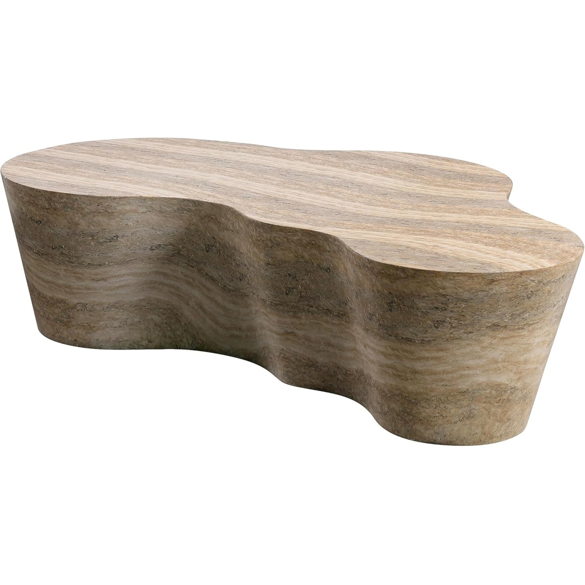 Slab Faux Travertine Coffee Table