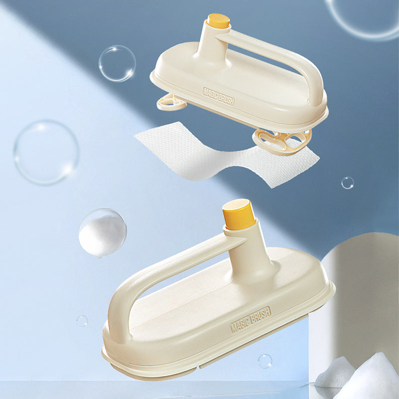 Kitchen Bathroom Toilet Cleaning Magic Brush Glass Wall Cleaning Bath Brush Handle Cleaning Rag Ceramic Window Slot Clean Brush Kitchen Gadgets - HomeVista Furniture's Llc