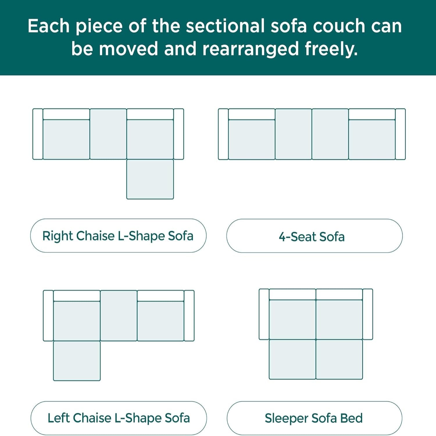 Corduroy Convertible Modular L Shaped Sectional Sofa, 4 Seater Free Combination Corner Couch, Convertible to Daybed, Wide Loveseat with Moveable Ottomans for Small Spaces, Sleeper Bed, Yellow