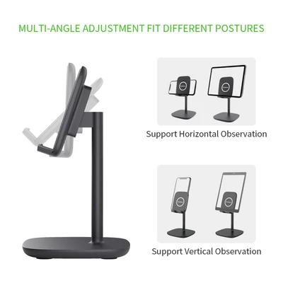 Black Universal Tablet Stand Desktop Holder - HomeVista Furniture's Llc
