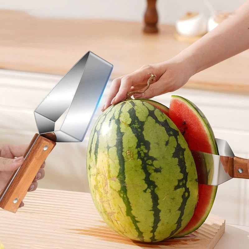 New Watermelon Splitter Watermelon Cutting Artifact 430 Stainless Steel Cutting Piece Splitter Household Melon Triangle Cutting Knife Fruit Knife Kitchen Gadgets - HomeVista Furniture's Llc
