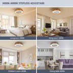 Bohemian Style LED Dimmable Ceiling Light With Built-in Fan - Remote Control - HomeVista Furniture's Llc