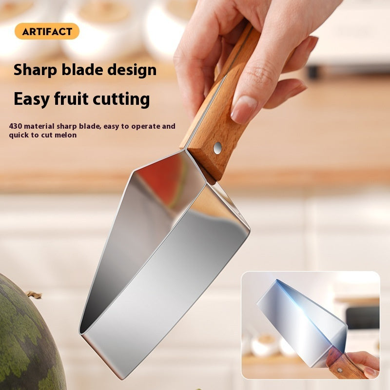 New Watermelon Splitter Watermelon Cutting Artifact 430 Stainless Steel Cutting Piece Splitter Household Melon Triangle Cutting Knife Fruit Knife Kitchen Gadgets - HomeVista Furniture's Llc