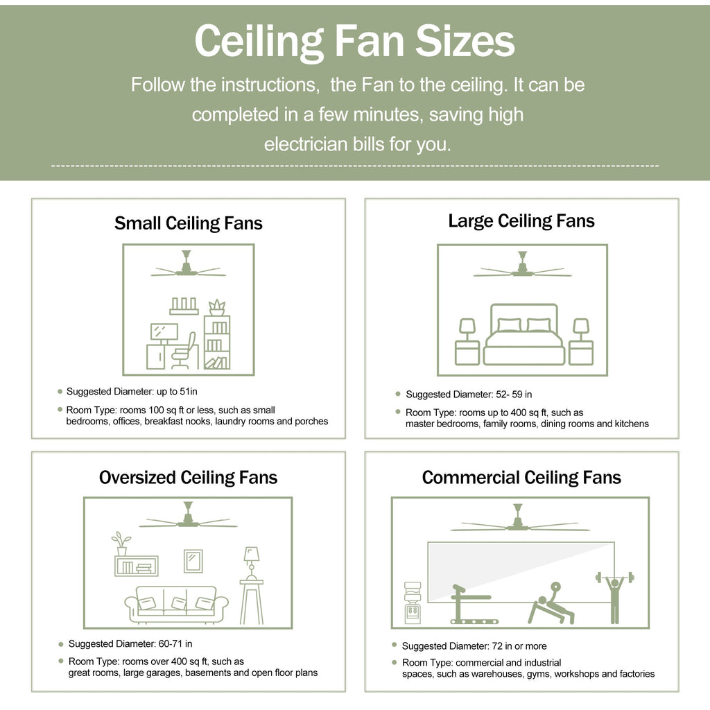 Metal Ceiling Fan - HomeVista Furniture's Llc