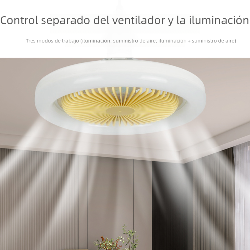 LED Ceiling Fan Light with Remote Control – 36W Modern Flush Mount, 5 Colors - HomeVista Furniture's Llc
