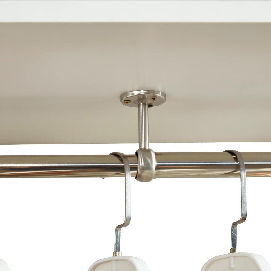 306 Closet Organizer System with Closet Shelves Wall Mounted, White Clothing Racks for Hanging Clothes, Clothes Organizer with Closet Drawers, Wooden Wardrobe Closet System with Hanging Rod - HomeVista Furniture's Llc