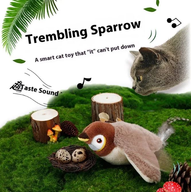 Flapping Bird Cat  Toy - HomeVista Furniture's Llc