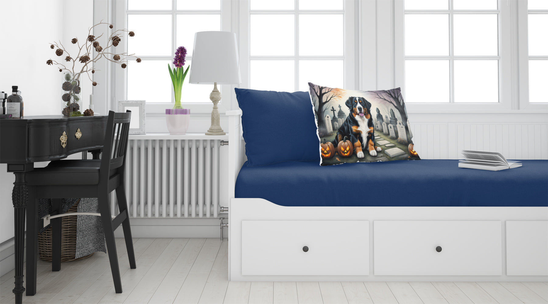 Bernese Mountain Dog Spooky Halloween Standard Pillowcase - HomeVista Furniture's Llc