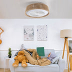 Bohemian Style LED Dimmable Ceiling Light With Built-in Fan - Remote Control - HomeVista Furniture's Llc