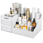 Large Makeup Organizer with Drawers - Multi-Functional Vanity and Countertop Storage for Cosmetics Skincare Perfume Nail Polish Brushes - Compact Desk and Bathroom Organizer for Women’s Gifts - HomeVista Furniture's Llc