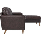 Valour Sectional, 98" Sofa, Brown