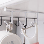 Metal Hooks Storage Shelf for Kitchen and Bathroom Organizer - HomeVista Furniture's Llc