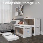 35.4 Inch Wide Clear Plastic Locker For Closet Organizer Storage, Folding Storage Box - HomeVista Furniture's Llc