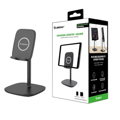 Black Universal Tablet Stand Desktop Holder - HomeVista Furniture's Llc
