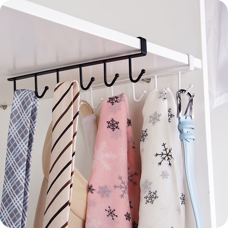 Metal Hooks Storage Shelf for Kitchen and Bathroom Organizer - HomeVista Furniture's Llc