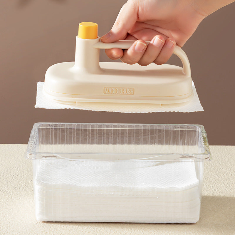 Kitchen Bathroom Toilet Cleaning Magic Brush Glass Wall Cleaning Bath Brush Handle Cleaning Rag Ceramic Window Slot Clean Brush Kitchen Gadgets - HomeVista Furniture's Llc