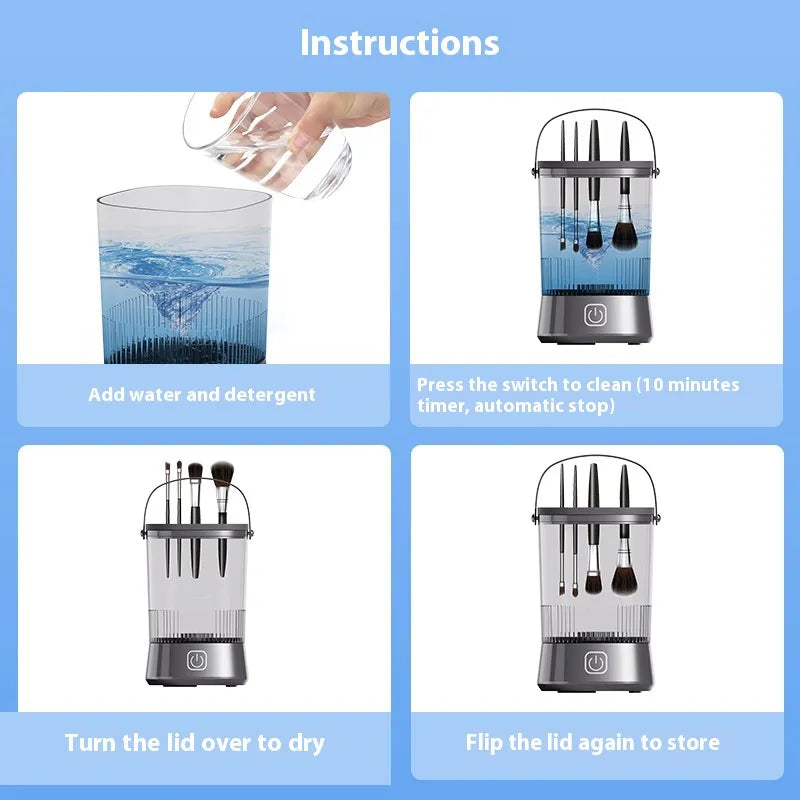 Electric One Wash Multiple Cleanser Of Makeup Brush - HomeVista Furniture's Llc