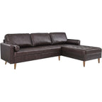 Valour Sectional, 98" Sofa, Brown