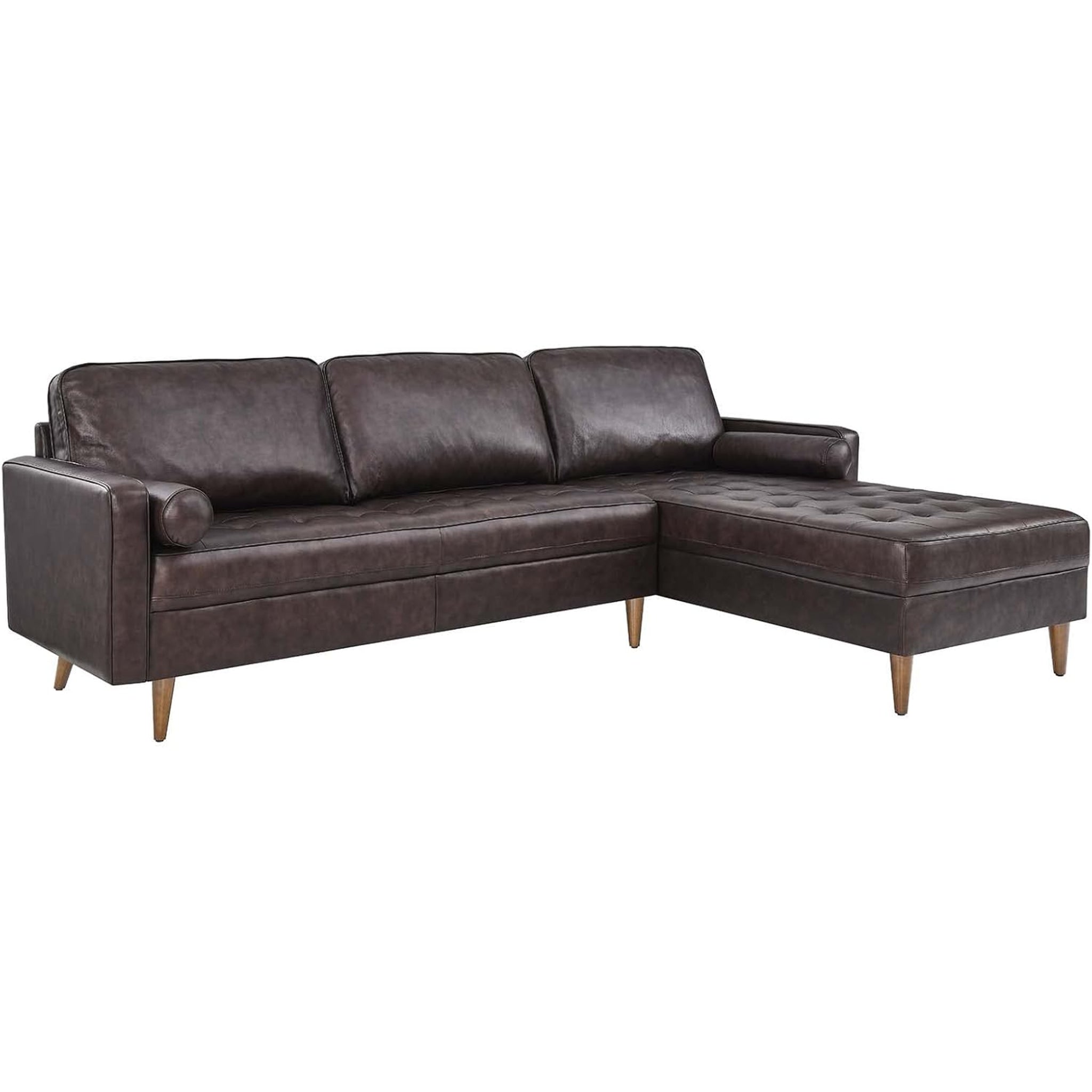 Valour Sectional, 98" Sofa, Brown