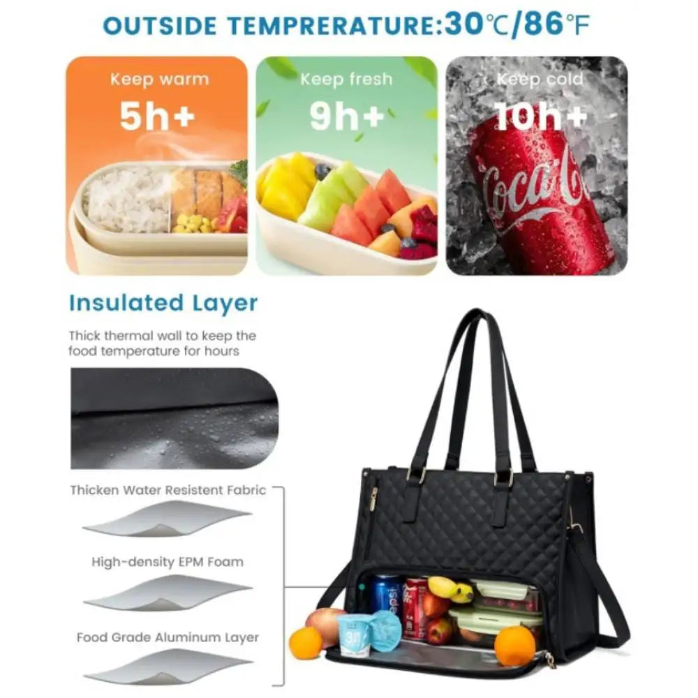Women's Insulated Lunch Bag - HomeVista Furniture's Llc