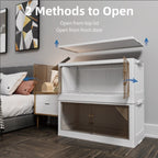 35.4 Inch Wide Clear Plastic Locker For Closet Organizer Storage, Folding Storage Box - HomeVista Furniture's Llc