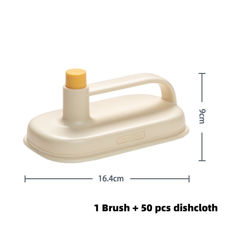 Kitchen Bathroom Toilet Cleaning Magic Brush Glass Wall Cleaning Bath Brush Handle Cleaning Rag Ceramic Window Slot Clean Brush Kitchen Gadgets - HomeVista Furniture's Llc