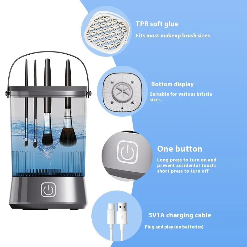 Electric One Wash Multiple Cleanser Of Makeup Brush - HomeVista Furniture's Llc