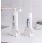 Toothpaste Roller Squeezer Set of 2 Rolling Tube Toothpaste Holder Stand Bathroom Organizer (White) (2Pack-White) - HomeVista Furniture's Llc