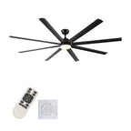 84-Inch Large Black Ceiling Fan with Remote Control – American Style, Aluminum Blades - HomeVista Furniture's Llc