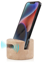 SPESHSTONES Travertine Phone Holder 3.5" Inches Beige Handmade Phone Stand Desk Accessories - Marble Phone Holder for Office Desk Kitchen countertops Entryway Tables and nightstand - HomeVista Furniture's Llc