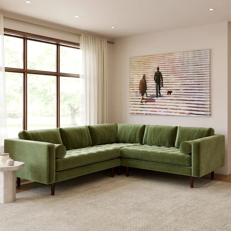 Napa Velvet Corner Sectional Sofa