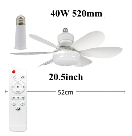 20.5-inch LED Ceiling Fan Light with Remote Dimming - HomeVista Furniture's Llc