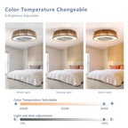 Bohemian Style LED Dimmable Ceiling Light With Built-in Fan - Remote Control - HomeVista Furniture's Llc