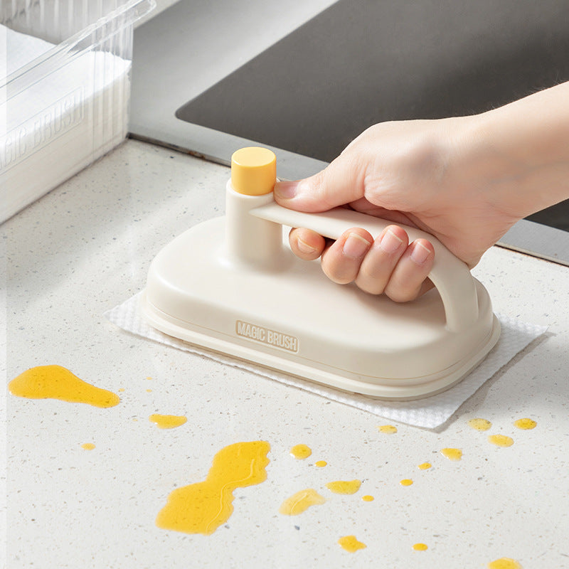 Kitchen Bathroom Toilet Cleaning Magic Brush Glass Wall Cleaning Bath Brush Handle Cleaning Rag Ceramic Window Slot Clean Brush Kitchen Gadgets - HomeVista Furniture's Llc