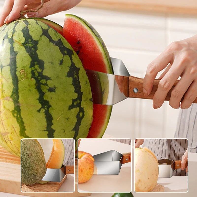 New Watermelon Splitter Watermelon Cutting Artifact 430 Stainless Steel Cutting Piece Splitter Household Melon Triangle Cutting Knife Fruit Knife Kitchen Gadgets - HomeVista Furniture's Llc