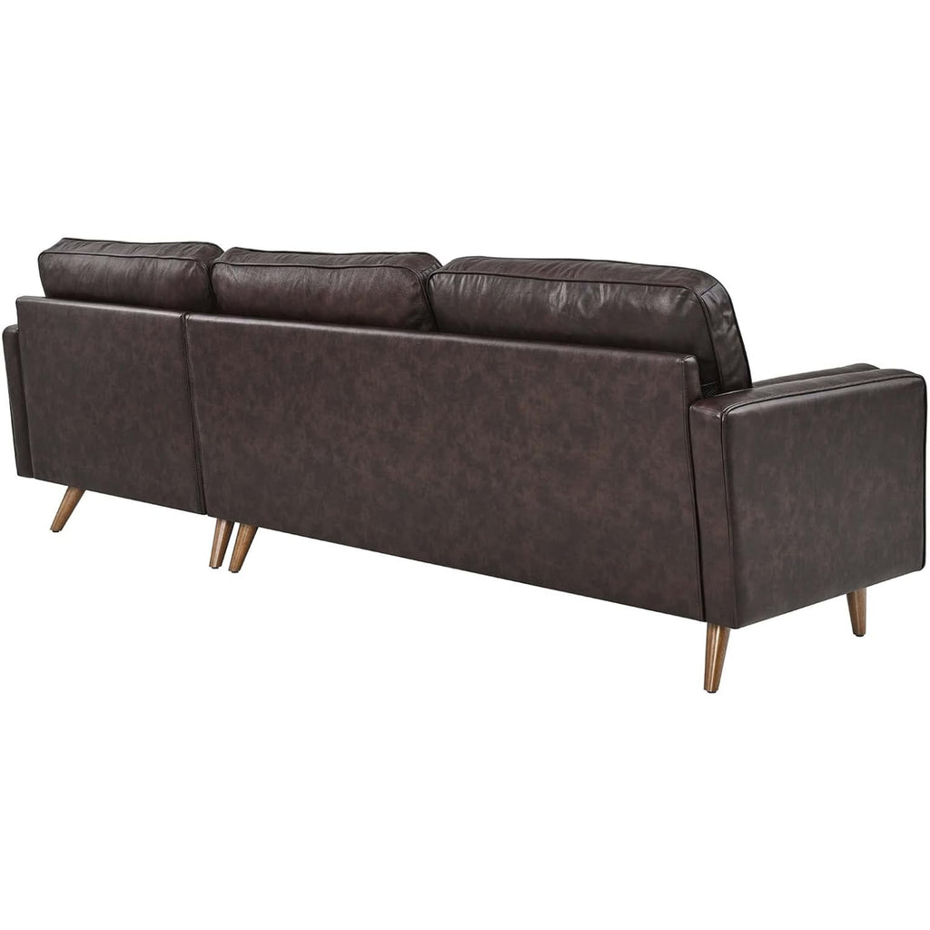 Valour Sectional, 98" Sofa, Brown