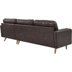 Valour Sectional, 98" Sofa, Brown