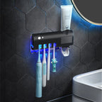 UV Toothbrush Sterilizer & Wall-Mounted Holder with UV Sanitizer - HomeVista Furniture's Llc